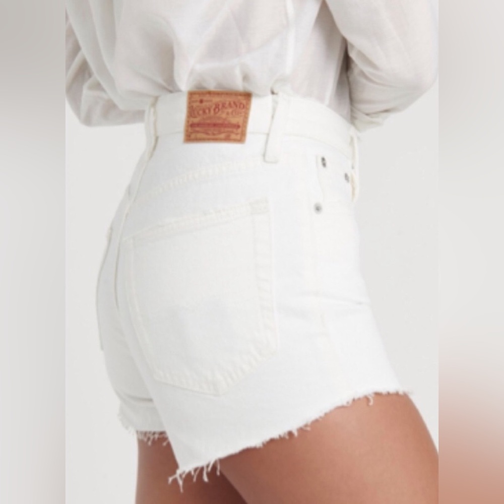 NWT Lucky Brand The Cutoff White Denim Shorts in Size 4/27